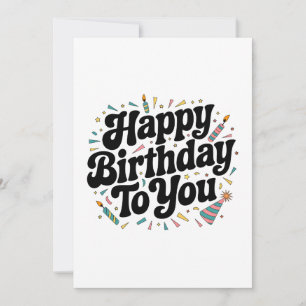 Retro Confetti Birthday Holiday Card