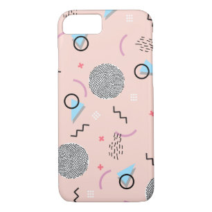 Retro Confetti Memphis Pattern Pink Case-Mate iPhone Case