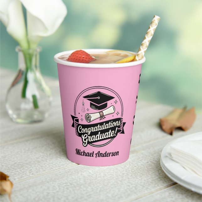 Retro Congratulations Graduate Class of 2026  Paper Cups (Insitu)