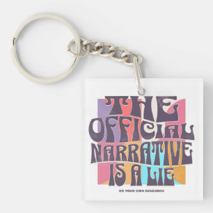 Retro Conspiracy Theory Key Ring
