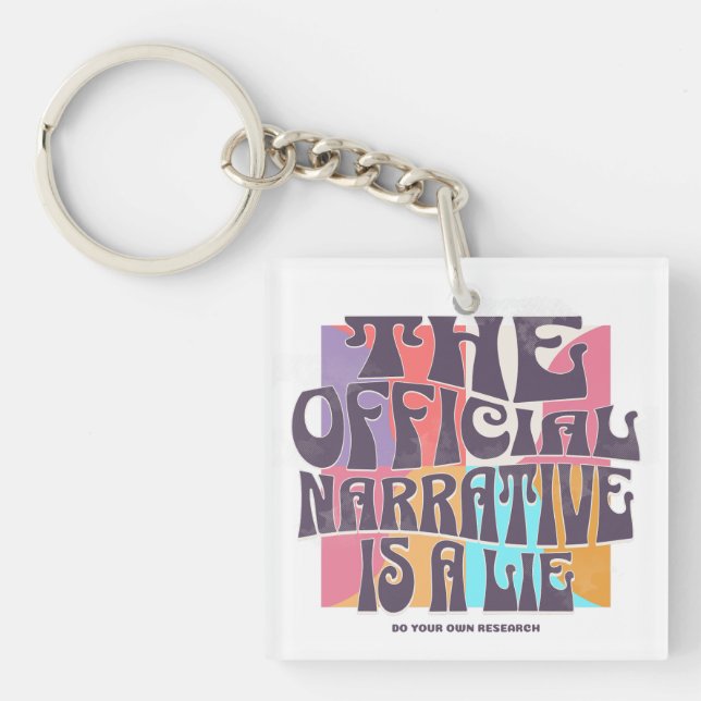 Retro Conspiracy Theory Key Ring (Front)