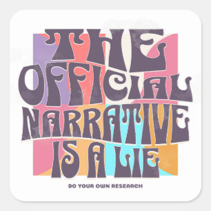 Retro Conspiracy Theory Square Sticker