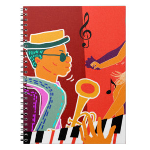 Retro contrast music festival jazz notebook