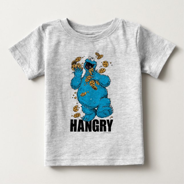 Retro Cookie Monster | Hangry Baby T-Shirt (Front)