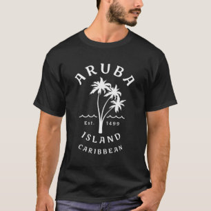 Retro Cool Aruba Caribbean Beaches Novelty Art Pal T-Shirt