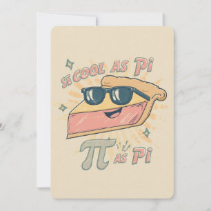 Retro Cool as Pi Party Invitation