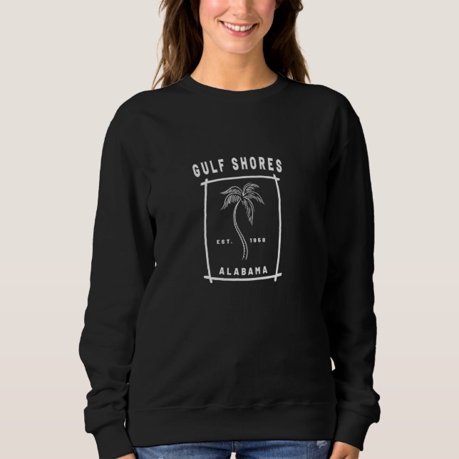 Retro Cool Bondi Beach Australia Palm Tree Novelty Sweatshirt (Front)