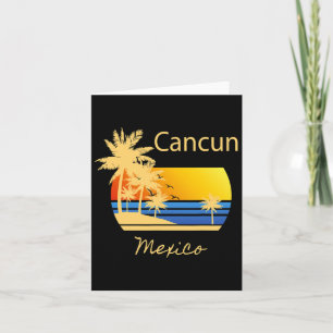 Retro Cool Cancun Original Mexico Beaches Novelty Card
