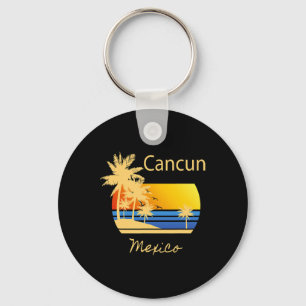 Retro Cool Cancun Original Mexico Beaches Novelty Key Ring