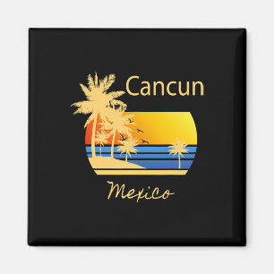 Retro Cool Cancun Original Mexico Beaches Novelty  Magnet