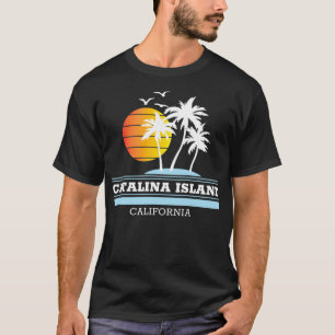 Retro Cool Catalina Island California Palm Tree So T-Shirt