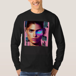 Retro Cool Colorful Futuristic Tech Astronaut Cha T-Shirt