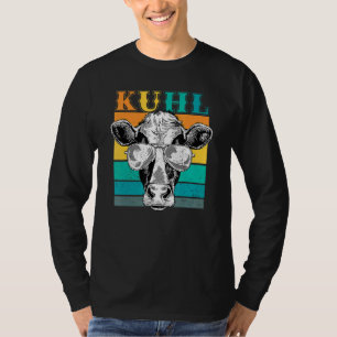 Retro Cool Cow Cool Cows With Sunglasses Bauer T-Shirt