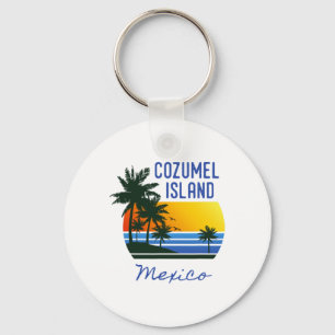 Retro Cool Cozumel Original Mexico Beaches Women M Key Ring