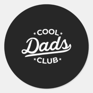 Retro Cool Dads Club Funny Dad Pocket Fathers Day  Classic Round Sticker