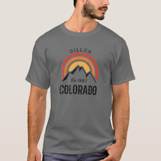 Retro Cool Dillon Colorado Rocky Mountain Sunset N T-Shirt