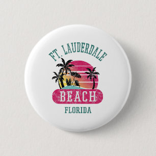 Retro Cool Ft. Lauderdale Vintage Mens Womens Fl B 6 Cm Round Badge