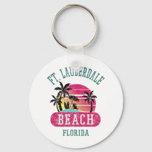 Retro Cool Ft. Lauderdale Vintage Mens Womens Fl B Key Ring