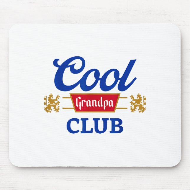 Retro Cool Grandpa Club Family Matching Father's D Mouse Pad (Front)