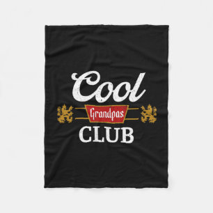 Retro Cool Grandpas Club Family Matching Father's Fleece Blanket