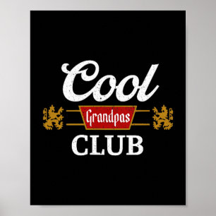 Retro Cool Grandpas Club Family Matching Father's  Poster