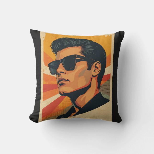 Retro Cool Guy Cushion (Front)