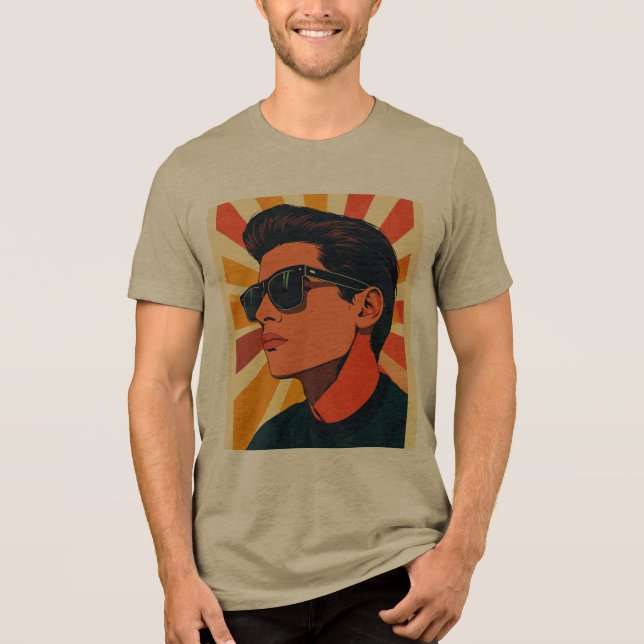 Retro Cool Guy Tri-Blend Shirt (Front)
