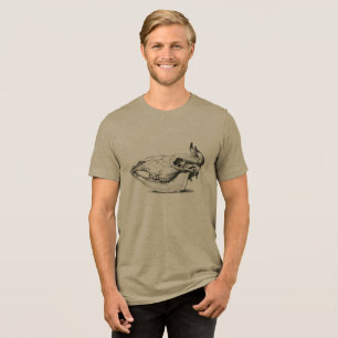 Retro Cool - Jean Bernard’s Vintage Cow Skull  Tri-Blend Shirt