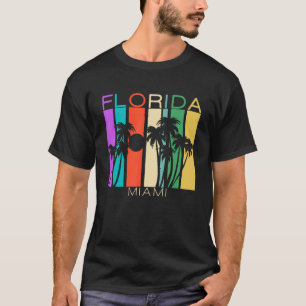 Retro Cool Miami Beach Original Florida Beaches  A T-Shirt