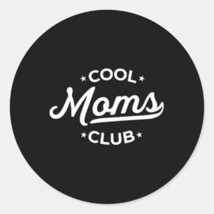 Retro Cool Moms Club Family Funny Mum Pocket Mothe Classic Round Sticker