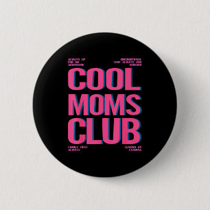 Retro cool moms club happy mother's day mama mum 6 cm round badge