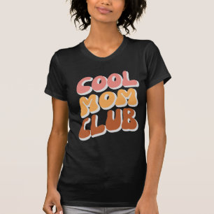 Retro Cool Mum Club in Groovy Waves T-Shirt