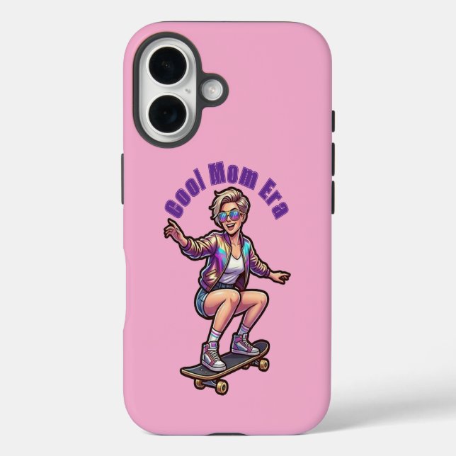 Retro Cool Mum Era Custom Text Phone Case (Back)
