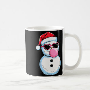 Retro Cool Snowman With Sungles Christmas Blowing  Coffee Mug