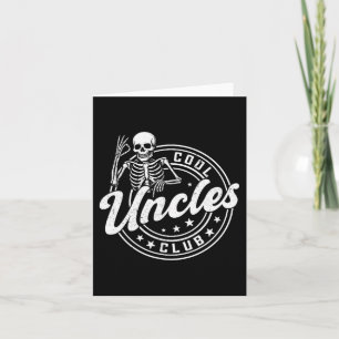 Retro Cool Uncles Club Funny New Uncle Men Skeleto Card