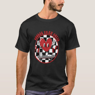 Retro Cooler Than Cupid Skateboarder Valentine's T-Shirt