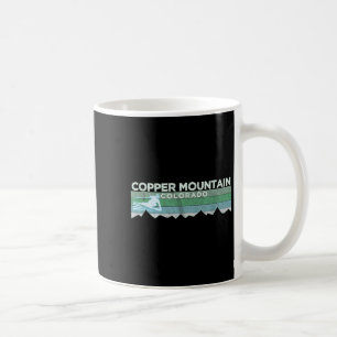 Retro Copper Mountain, Colorado Distressed Skiing Coffee Mug