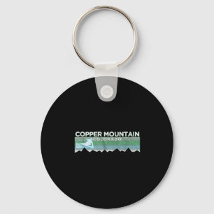 Retro Copper Mountain, Colorado Distressed Skiing  Key Ring