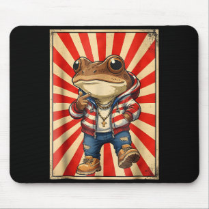 Retro coqui frog hip hop meme puerto rico mouse pad
