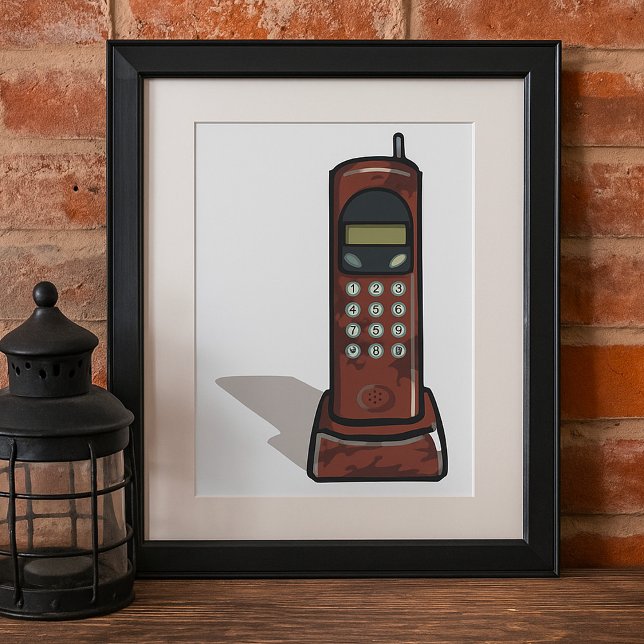 Retro Cordless Phone Vintage 90s Poster (Creator Uploaded)