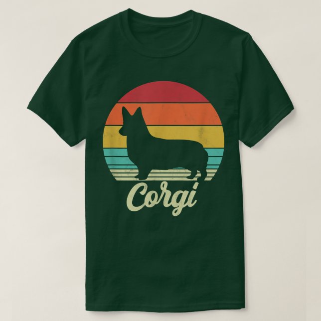 Retro Corgi Dog Lover  T-Shirt (Design Front)