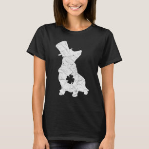 Retro Corgi Hat Irish Shamrock Dog St Patricks Day T-Shirt