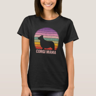 Retro Corgi Mama Graphic  Corgi T-Shirt