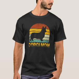 Retro Corgi Mum S Doxie Dog Owner Mother Pet Mama T-Shirt