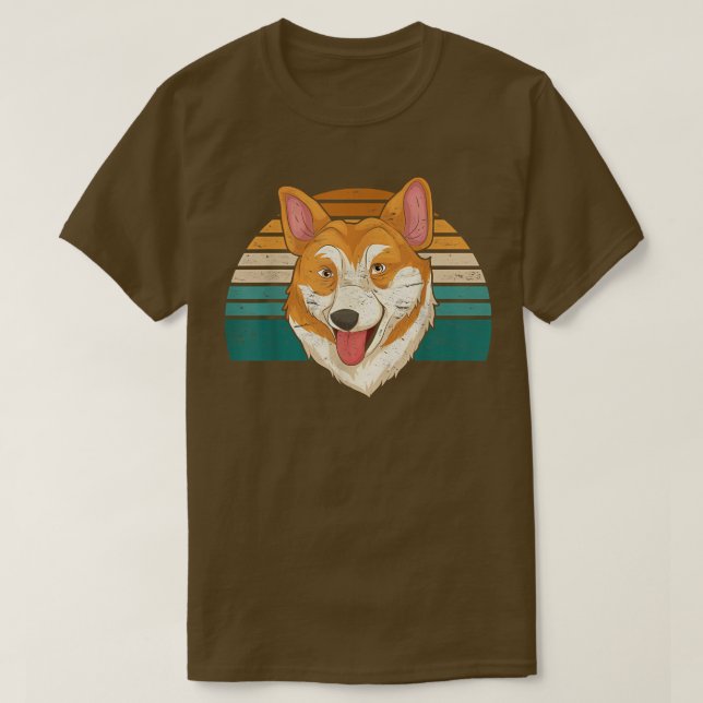 Retro Corgi  T-Shirt (Design Front)