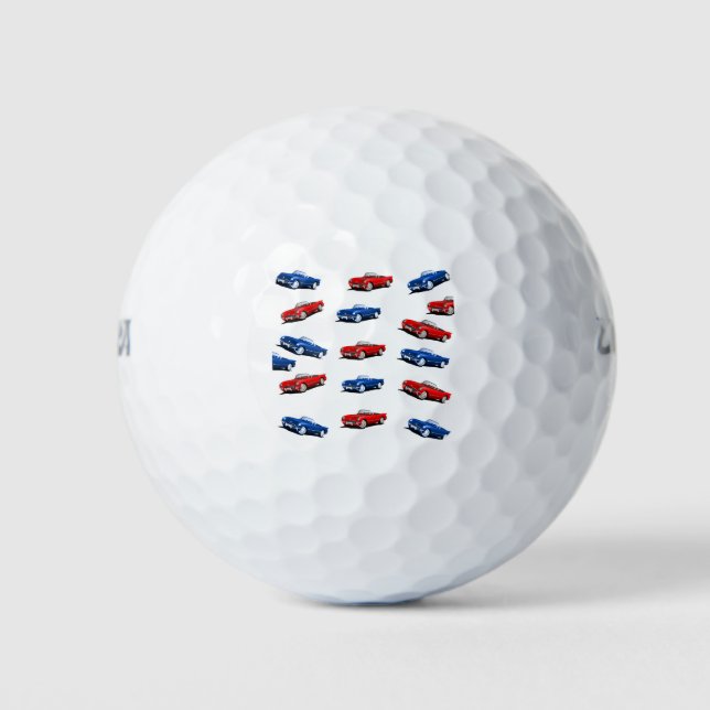 Retro Corvette Toss Golf Balls (Front)