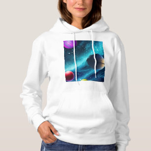 Retro Cosmic Multiverse Galactic Graphic Hoodie