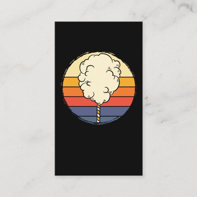 Retro Cotton Candy Carnival Boys Girls Business Card (Front)