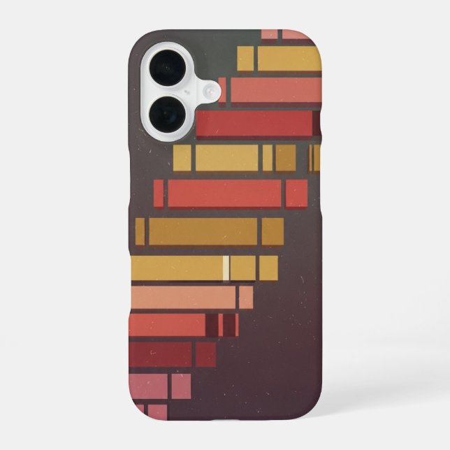Retro Countdown Bars iPhone 16 Case (Back)
