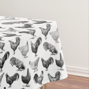 Retro Country Farm Chicken Pattern Tablecloth